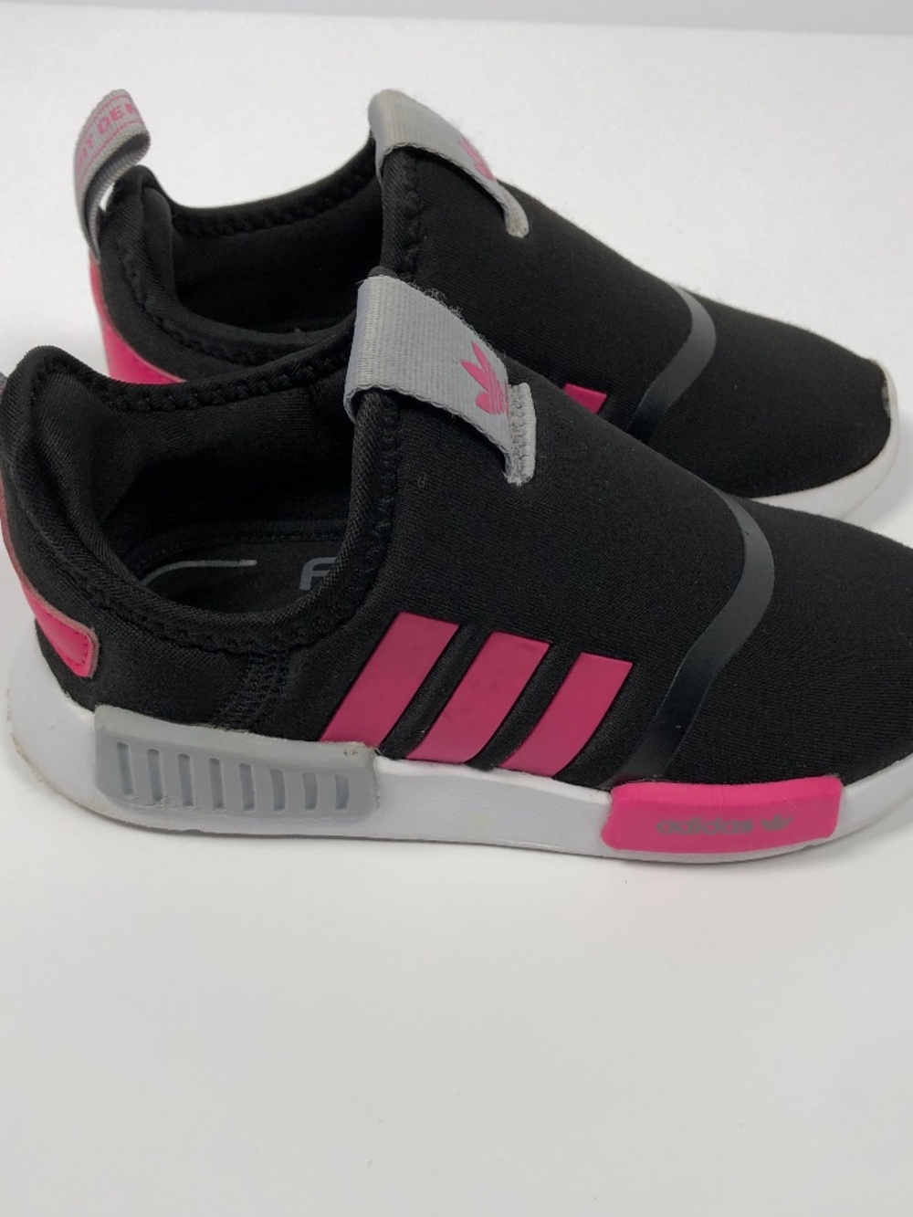 Adidas NMD 360 Kids Black Pink Sneakers Size 9